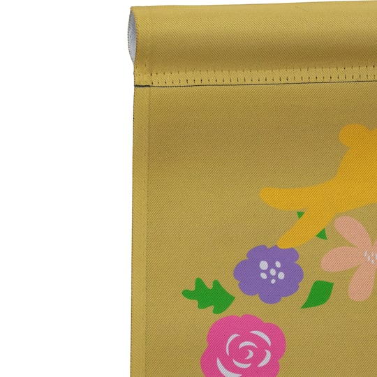 Golden Happy Easter Floral Hopping Bunnies Garden Flag